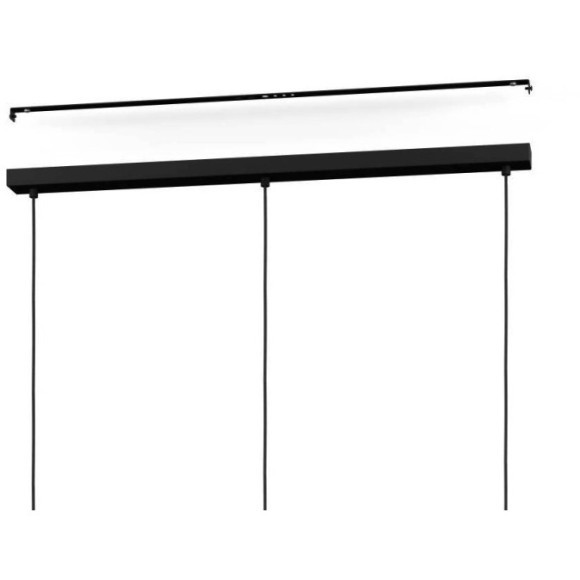 43756 Подвесной потолочный светильник (люстра) CALLOW, 3Х40W, E27, L930, B230, H1100, сталь, черный/дерево, коричневый