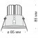 Встраиваемый светильник Maytoni DL034-2-L12B Zoom IP65 светодиодный LED 12W
