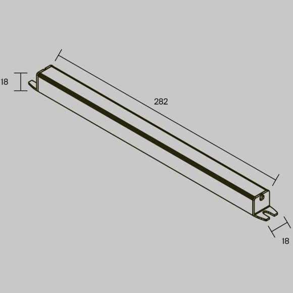 Maytoni PSL003-36W-12V-IP20 811017 Источник напряжения (блок питания/драйвер/трансформатор) тонкий 282x18x18мм, 220-12В 36Вт IP20