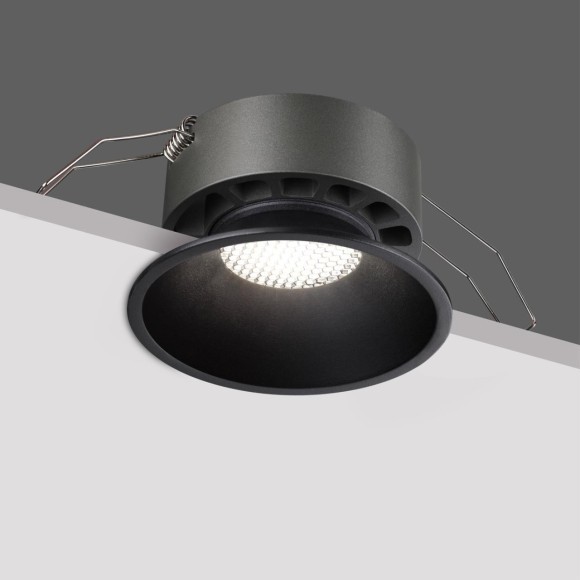 359855 Черный встраиваемый светильник с перекл. цветовой темп. и антибликовым фильтром 18Вт 1530Лм 2700;3200;4000К UGR19 CRI90 36° IP20 Novotech NOVA