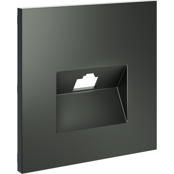 VLS001306 Накладка для розетки RJ45 категории 6Е (для проводов CAT5-CAT6 до 10 Гбит/сек) титанового цвета VOLTUM S70 (титан)