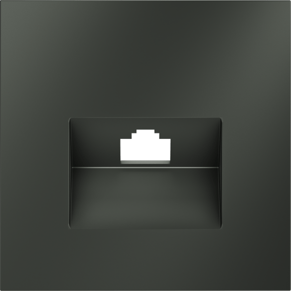 VLS001306 Накладка для розетки RJ45 категории 6Е (для проводов CAT5-CAT6 до 10 Гбит/сек) титанового цвета VOLTUM S70 (титан)