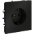 VLS040108 Розетка встраиваемая с заземлением максимальный ток 16 Ампер (3500 Ватт) черного матового цвета VOLTUM S70 (черный матовый)