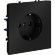 VLS040108 Розетка встраиваемая с заземлением максимальный ток 16 Ампер (3500 Ватт) черного матового цвета VOLTUM S70 (черный матовый)