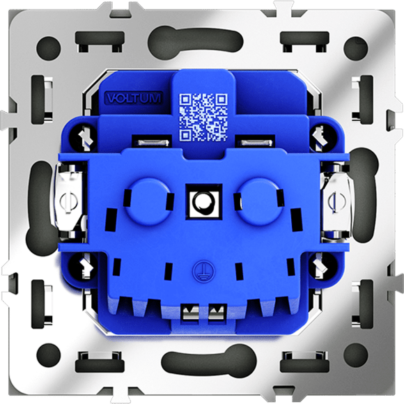 VLS040108 Розетка встраиваемая с заземлением максимальный ток 16 Ампер (3500 Ватт) черного матового цвета VOLTUM S70 (черный матовый)