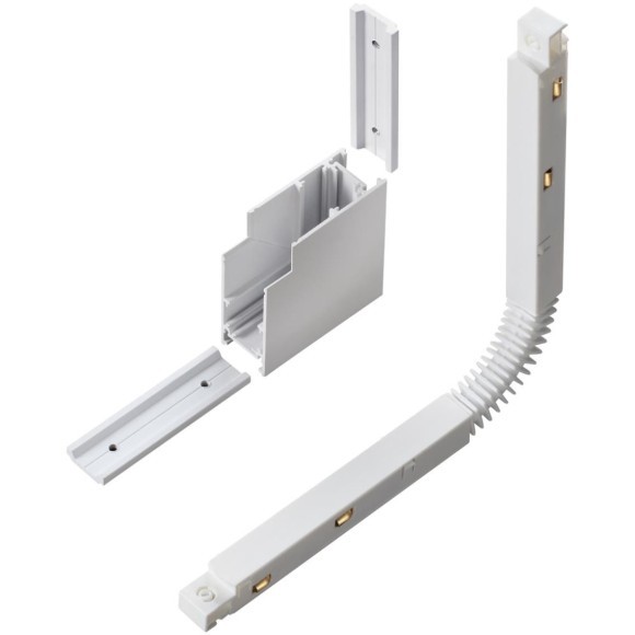 Соединитель питание+металл вертикальный с потолка на стену для шин Novotech Flum 135123