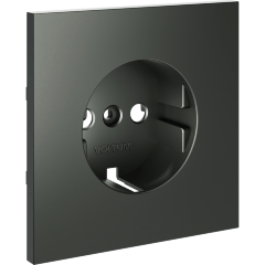 VLS000606 Накладка для розетки с заземлением титанового цвета VOLTUM S70 (титан)