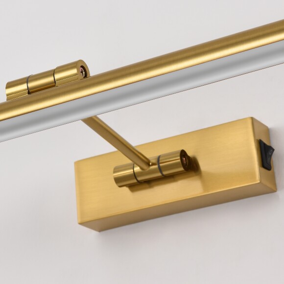 Lightstar Noce 201041 Латунная светодиодная подсветка для картин и зеркал шириной 62см, с выключателем на корпусе и CCT переключением цветности на драйвере, 14Вт 3000;4000;6000К 800Лм CRI90