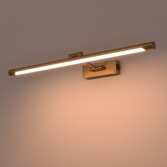 Lightstar Noce 201041 Латунная светодиодная подсветка для картин и зеркал шириной 62см, с выключателем на корпусе и CCT переключением цветности на драйвере, 14Вт 3000;4000;6000К 800Лм CRI90