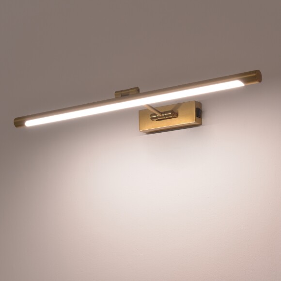 Lightstar Noce 201041 Латунная светодиодная подсветка для картин и зеркал шириной 62см, с выключателем на корпусе и CCT переключением цветности на драйвере, 14Вт 3000;4000;6000К 800Лм CRI90