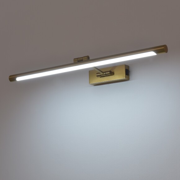 Lightstar Noce 201041 Латунная светодиодная подсветка для картин и зеркал шириной 62см, с выключателем на корпусе и CCT переключением цветности на драйвере, 14Вт 3000;4000;6000К 800Лм CRI90