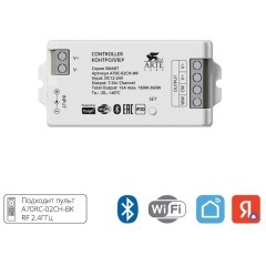 Контроллер двухканальный для MIX ленты (2.4GHz, Smart Life app, Яндекс Алиса умн. дом) Arte Lamp A70C-02CH-WF Контроллер двухканальный для MIX ленты (2.4GHz, Smart Life app, Яндекс Алиса умн. дом) Arte Lamp A70C-02CH-WF