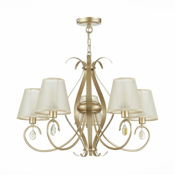 SLE111403-05 Светильник подвесной Шампань/Шампань E14 5*40W FOGGIA SLE111403-05 Светильник подвесной Шампань/Шампань E14 5*40W FOGGIA