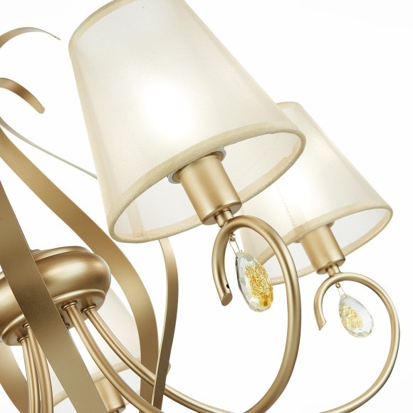 SLE111403-05 Светильник подвесной Шампань/Шампань E14 5*40W FOGGIA SLE111403-05 Светильник подвесной Шампань/Шампань E14 5*40W FOGGIA