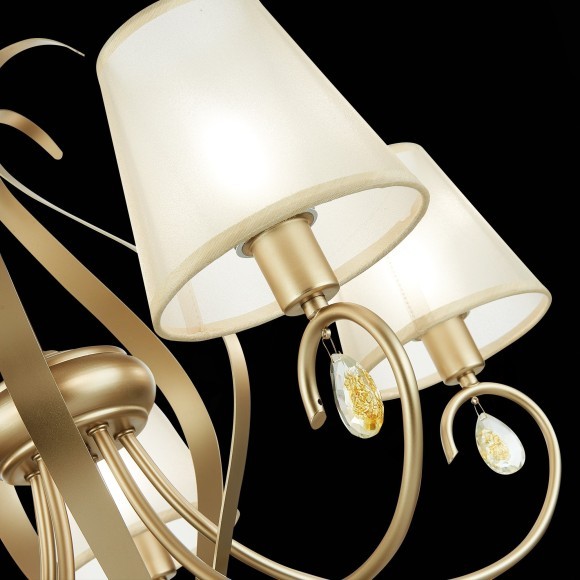 SLE111403-05 Светильник подвесной Шампань/Шампань E14 5*40W FOGGIA SLE111403-05 Светильник подвесной Шампань/Шампань E14 5*40W FOGGIA