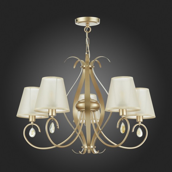 SLE111403-05 Светильник подвесной Шампань/Шампань E14 5*40W FOGGIA SLE111403-05 Светильник подвесной Шампань/Шампань E14 5*40W FOGGIA