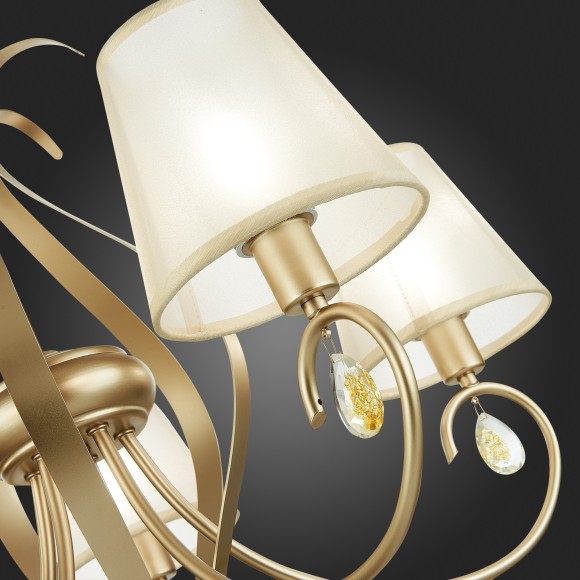 SLE111403-05 Светильник подвесной Шампань/Шампань E14 5*40W FOGGIA SLE111403-05 Светильник подвесной Шампань/Шампань E14 5*40W FOGGIA