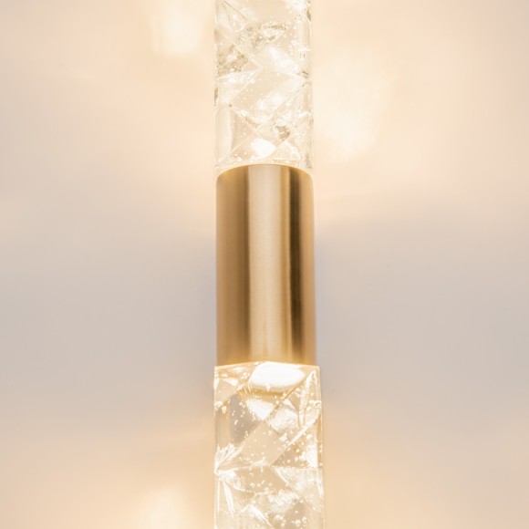 Золотой светодиодный настенный светильник (бра) без выключателя на корпусе, 5Вт, 3000К, 300лм Maytoni Selemo MOD328WL-L5BS3K