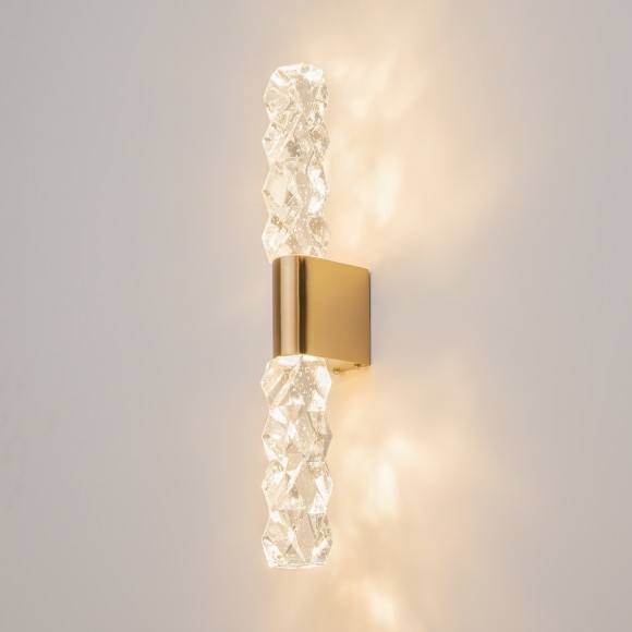 Золотой светодиодный настенный светильник (бра) без выключателя на корпусе, 5Вт, 3000К, 300лм Maytoni Selemo MOD328WL-L5BS3K