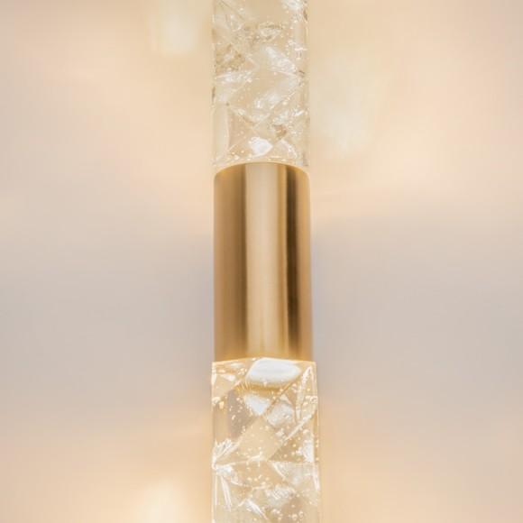 Золотой светодиодный настенный светильник (бра) без выключателя на корпусе, 5Вт, 3000К, 300лм Maytoni Selemo MOD328WL-L5BS3K