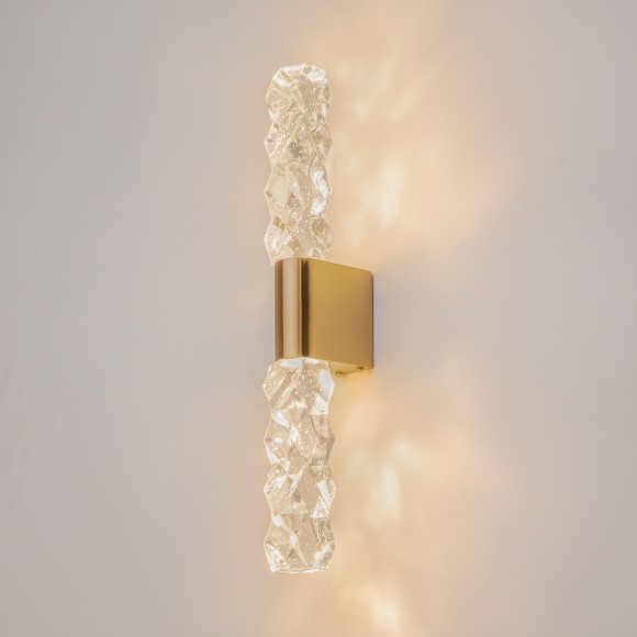 Золотой светодиодный настенный светильник (бра) без выключателя на корпусе, 5Вт, 3000К, 300лм Maytoni Selemo MOD328WL-L5BS3K