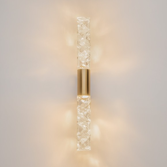 Золотой светодиодный настенный светильник (бра) без выключателя на корпусе, 5Вт, 3000К, 300лм Maytoni Selemo MOD328WL-L5BS3K