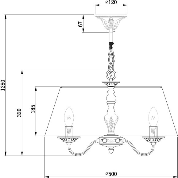Люстра подвесная Maytoni ARM023-PL-03-S Bouquet под лампы 3xE14 40W