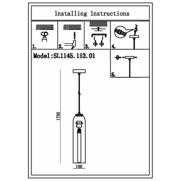 SL1145.183.01 Светильник подвесной ST-Luce хром/зеленый E27 1*60W CALLANA