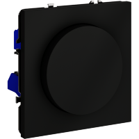 VLS070308 Диммер (светорегулятор) поворотно-нажимной 600 Ватт, черного матового цвета VOLTUM S70 (черный матовый)