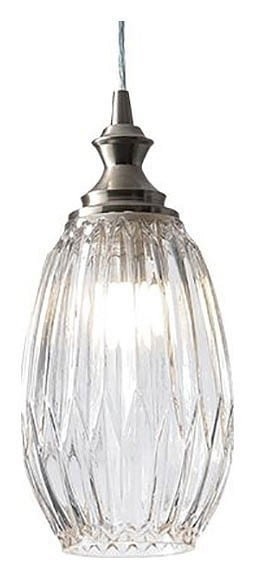 Подвесной светильник с 1 плафоном Newport 6141/S nickel/clear 6140 под лампу 1xE27 100W