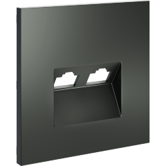 VLS001406 Накладка для розетки компьютерной двойной RJ45 категории 6Е (для проводов CAT5-CAT6 до 10 Гбит/сек) титанового цвета VOLTUM S70 (титан) VLS001406 Накладка для розетки компьютерной двойной RJ45 категории 6Е (для проводов CAT5-CAT6 до 10 Гбит/сек) титанового цвета VOLTUM S70 (титан)