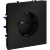 VLS040208 Розетка встраиваемая с заземлением и защитными шторками максимальный ток 16 Ампер (3500 Ватт) черного матового цвета VOLTUM S70 (черный матовый)