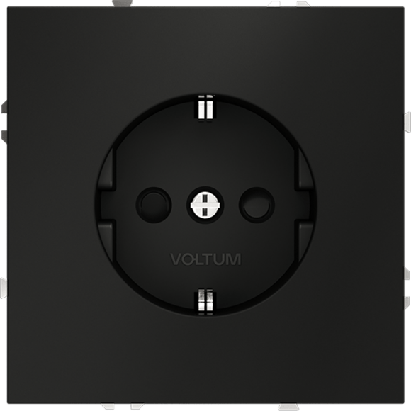 VLS040208 Розетка встраиваемая с заземлением и защитными шторками максимальный ток 16 Ампер (3500 Ватт) черного матового цвета VOLTUM S70 (черный матовый) VLS040208 Розетка встраиваемая с заземлением и защитными шторками максимальный ток 16 Ампер (3500 Ватт) черного матового цвета VOLTUM S70 (черный матовый)