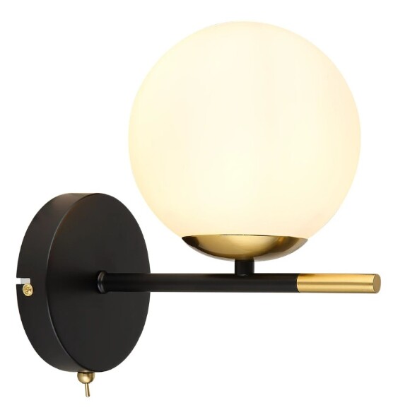 Бра Arte Lamp A2224AP-1BK ALCOR под лампу 1xE14 40W