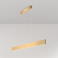 Линейный подвесной светильник Maytoni Step P010PL-L30G4K LED 30Вт 4000K 2200Лм 120° CRI80 золотой матовый металлический корпус, макс. высота 1185 мм, двойной свет (вниз основной + вверх)