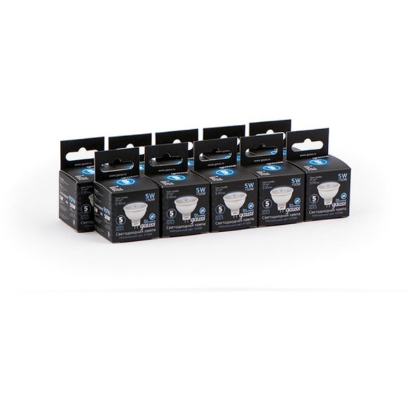 101505205 Лампа Gauss LED MR16 GU5.3 5W 530lm 4100K 1/10/100