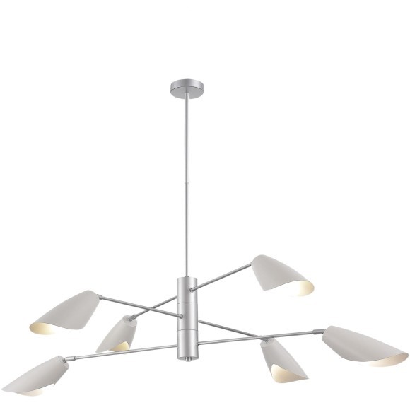 SLE1254-103-06 Светильник подвесной Серебристый/Белый E14 6*60W ALTON