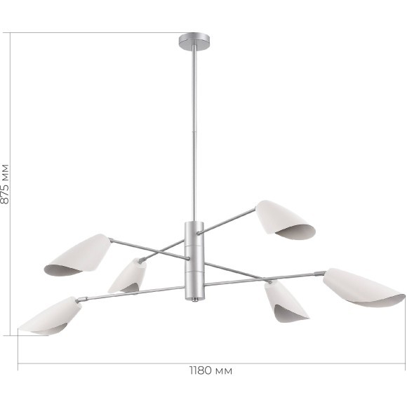 SLE1254-103-06 Светильник подвесной Серебристый/Белый E14 6*60W ALTON