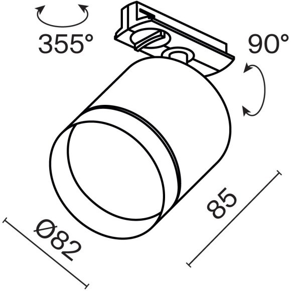 Трековый светильник Technical TR088-1-GX53-MG