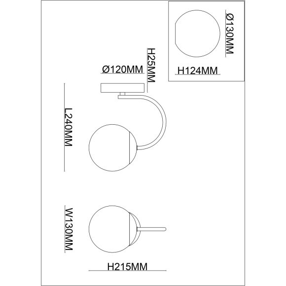 Светильник настенный Stilfort 2015/03/01W серия Miracle