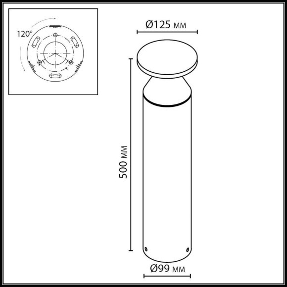 Ландшафтный светильник IP65 LED 12W 670Лм 3000K 120° COIL 7119/12GL