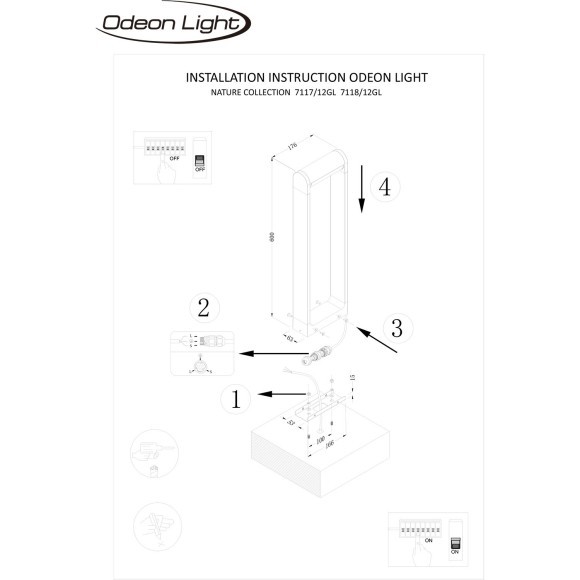 Ландшафтный светильник IP65 LED 12W 909Лм 3000K 120° 220-240V TWINSET 7117/12GL