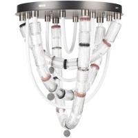 5456/80CL Люстра потолочная премиальный гибкий неон со стеклом Odeon Light LED 80W 4000K COLLIER