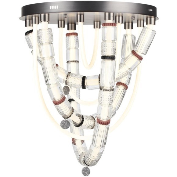 5456/80CL Люстра потолочная премиальный гибкий неон со стеклом Odeon Light LED 80W 4000K COLLIER 5456/80CL Люстра потолочная премиальный гибкий неон со стеклом Odeon Light LED 80W 4000K COLLIER