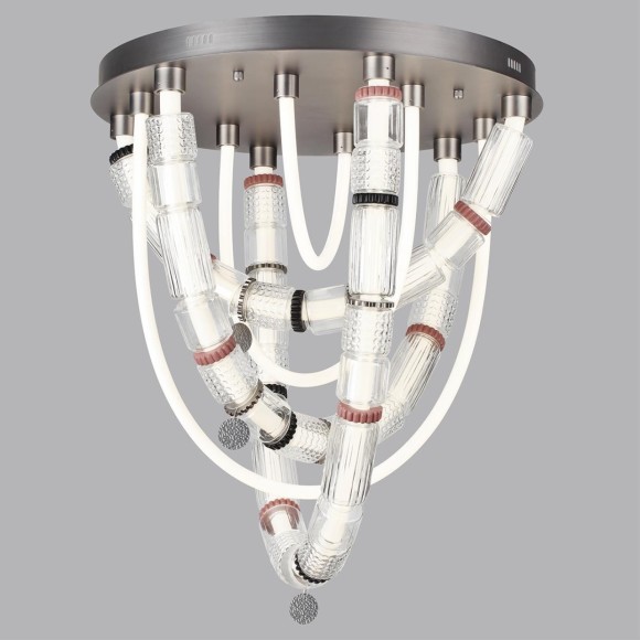 5456/80CL Люстра потолочная премиальный гибкий неон со стеклом Odeon Light LED 80W 4000K COLLIER 5456/80CL Люстра потолочная премиальный гибкий неон со стеклом Odeon Light LED 80W 4000K COLLIER