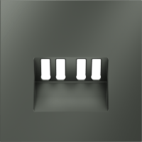 VLS001506 Накладка для розетки акустической 4-местной для подключения звуковоспроизводящих устройств (для проводов сечением 0,5 — 4 ММ²) титанового цвета VOLTUM S70 (титан)