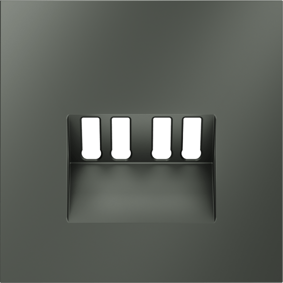 VLS001506 Накладка для розетки акустической 4-местной для подключения звуковоспроизводящих устройств (для проводов сечением 0,5 — 4 ММ²) титанового цвета VOLTUM S70 (титан)