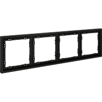 VLS100408 Рамка пластиковая для электрических изделий черного матового цвета VOLTUM серии S70 на 4 поста (черный матовый)