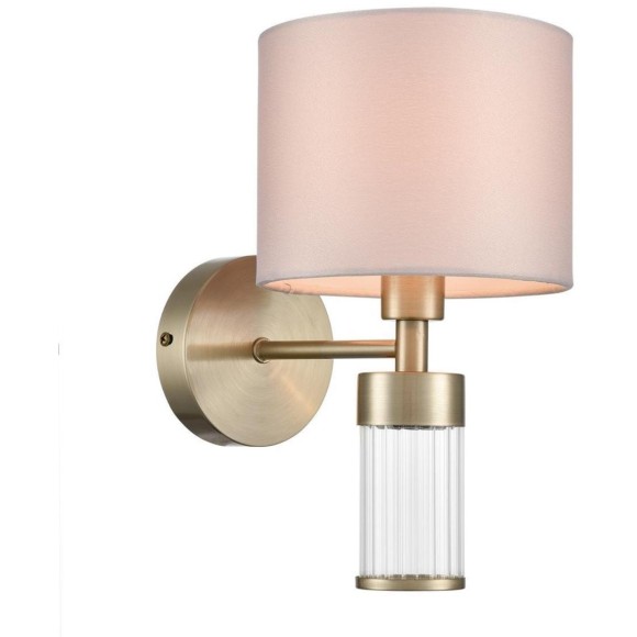 8109/1W MODERNI LN25 латунь титаниум/бежевый, металл/текстиль/стекло Бра E14 40W 220V DAMONA