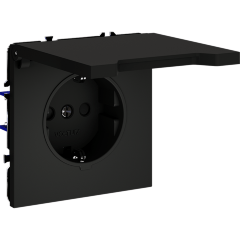 VLS040308 Розетка встраиваемая с заземлением, защитными шторками и крышкой 16 Ампер (3500 Ватт) черного матового цвета VOLTUM S70 (черный матовый) VLS040308 Розетка встраиваемая с заземлением, защитными шторками и крышкой 16 Ампер (3500 Ватт) черного матового цвета VOLTUM S70 (черный матовый)